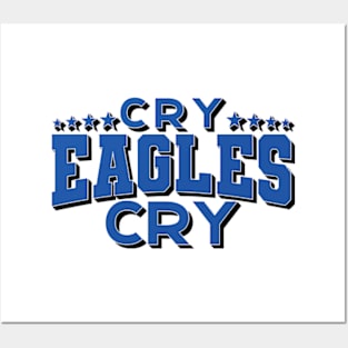 Cry Eagles Cry Football Funny Bird Eagle Posters and Art